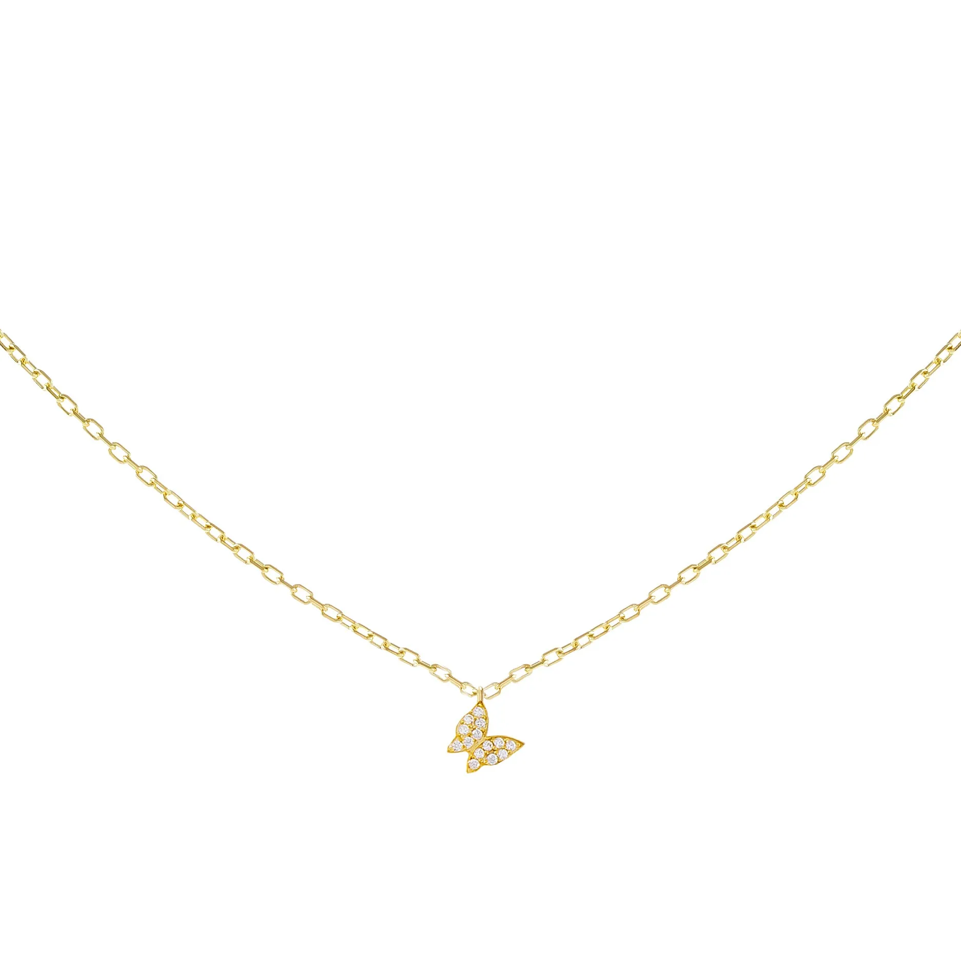 Pavé Tiny Butterfly Necklace