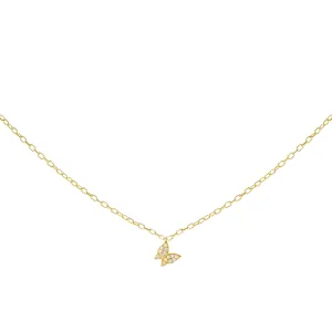 Pavé Tiny Butterfly Necklace