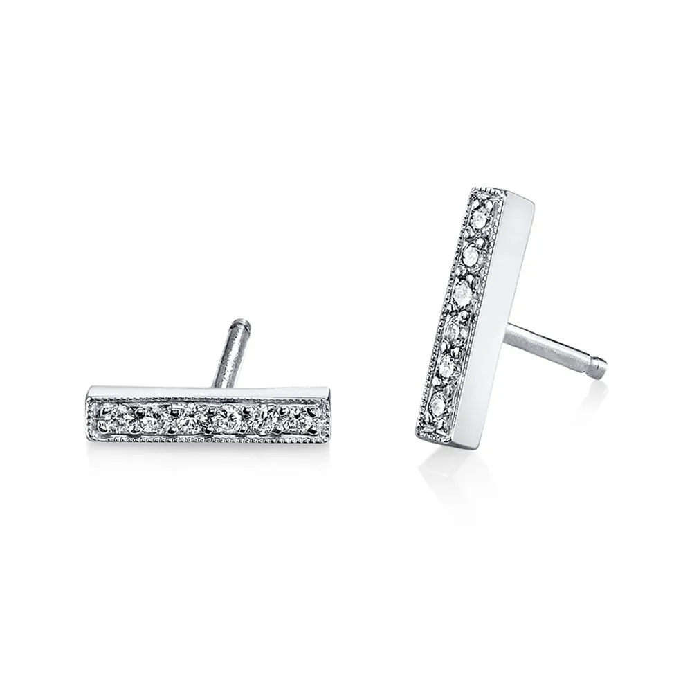 Pave Mini Bar Studs