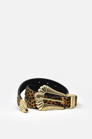 Penelope Ginger Cheetah Belt