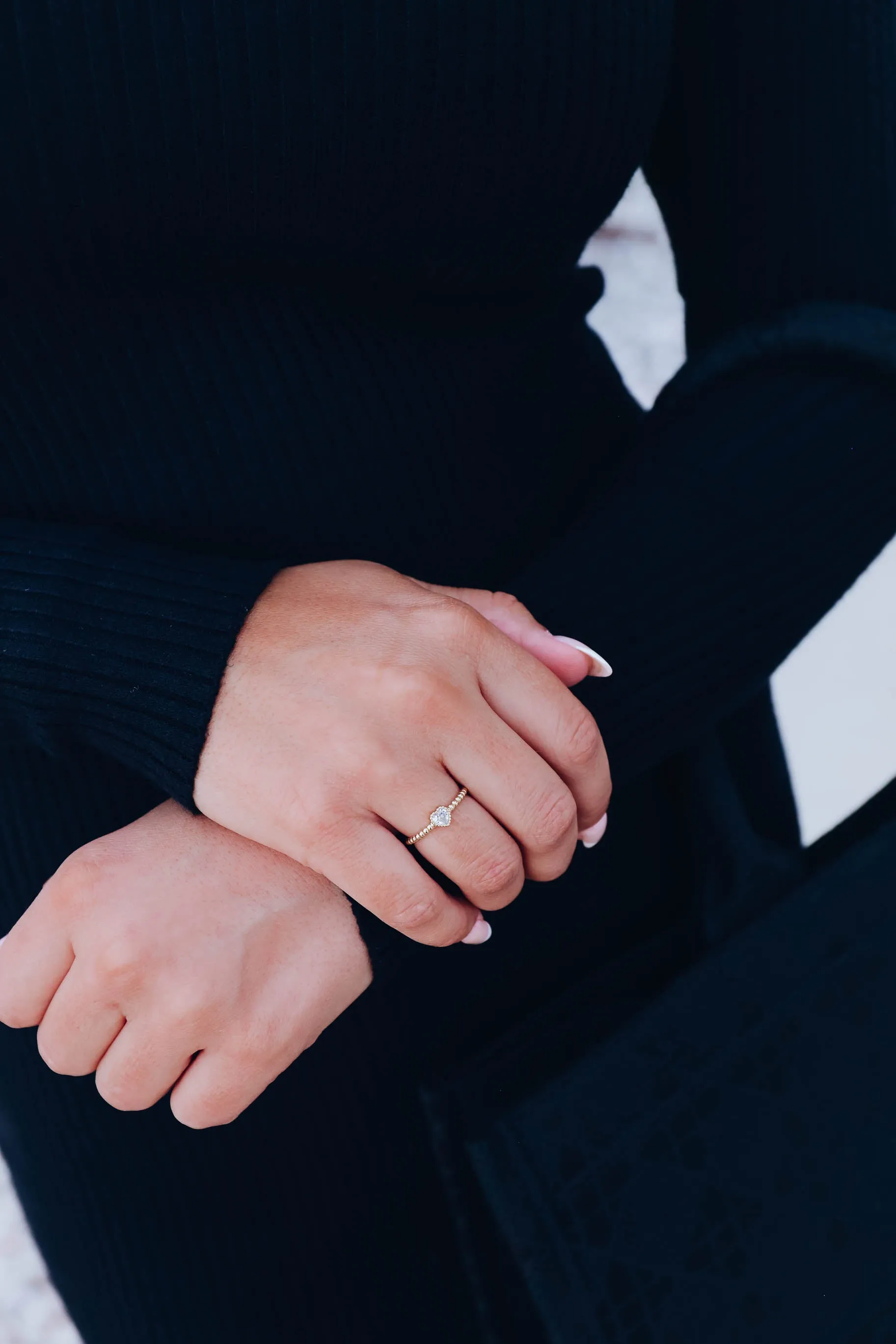 Perfect Touch CZ Heart Ring - Clear