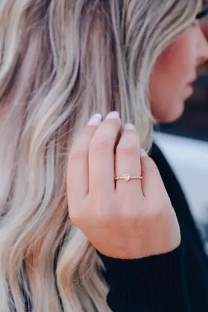 Perfect Touch CZ Heart Ring - Clear