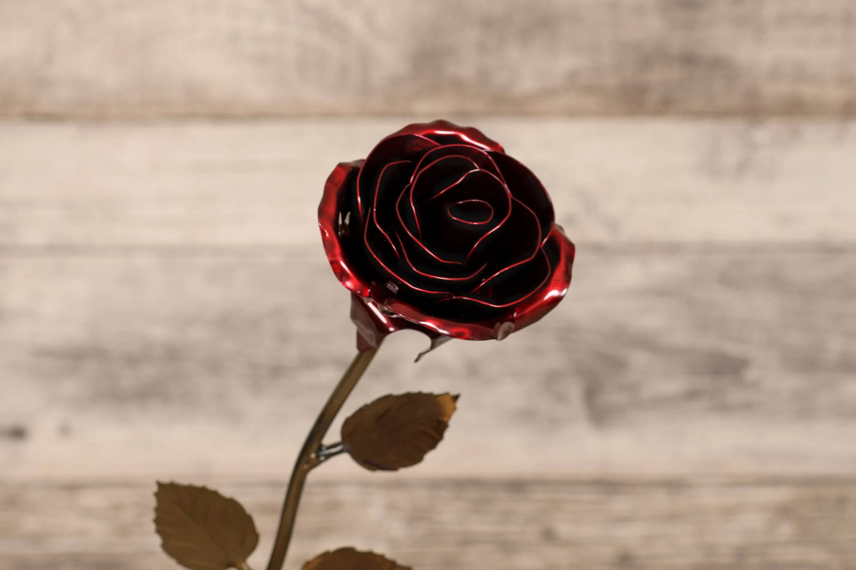 Personalized Gift - Framed Red Metal Rose for Iron 6th Anniversary