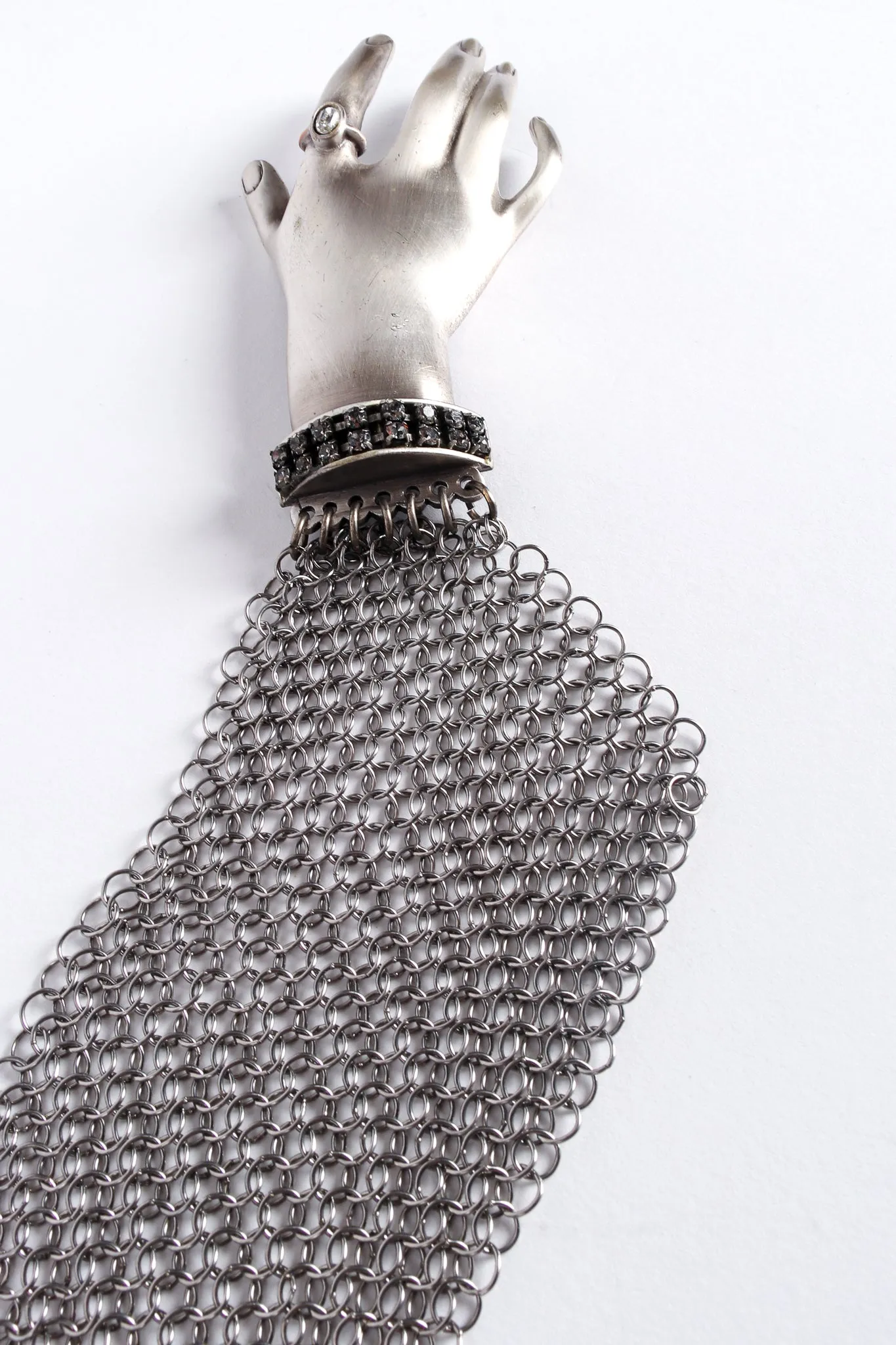 Pewter Hand Buckle Mesh Wrap Belt II