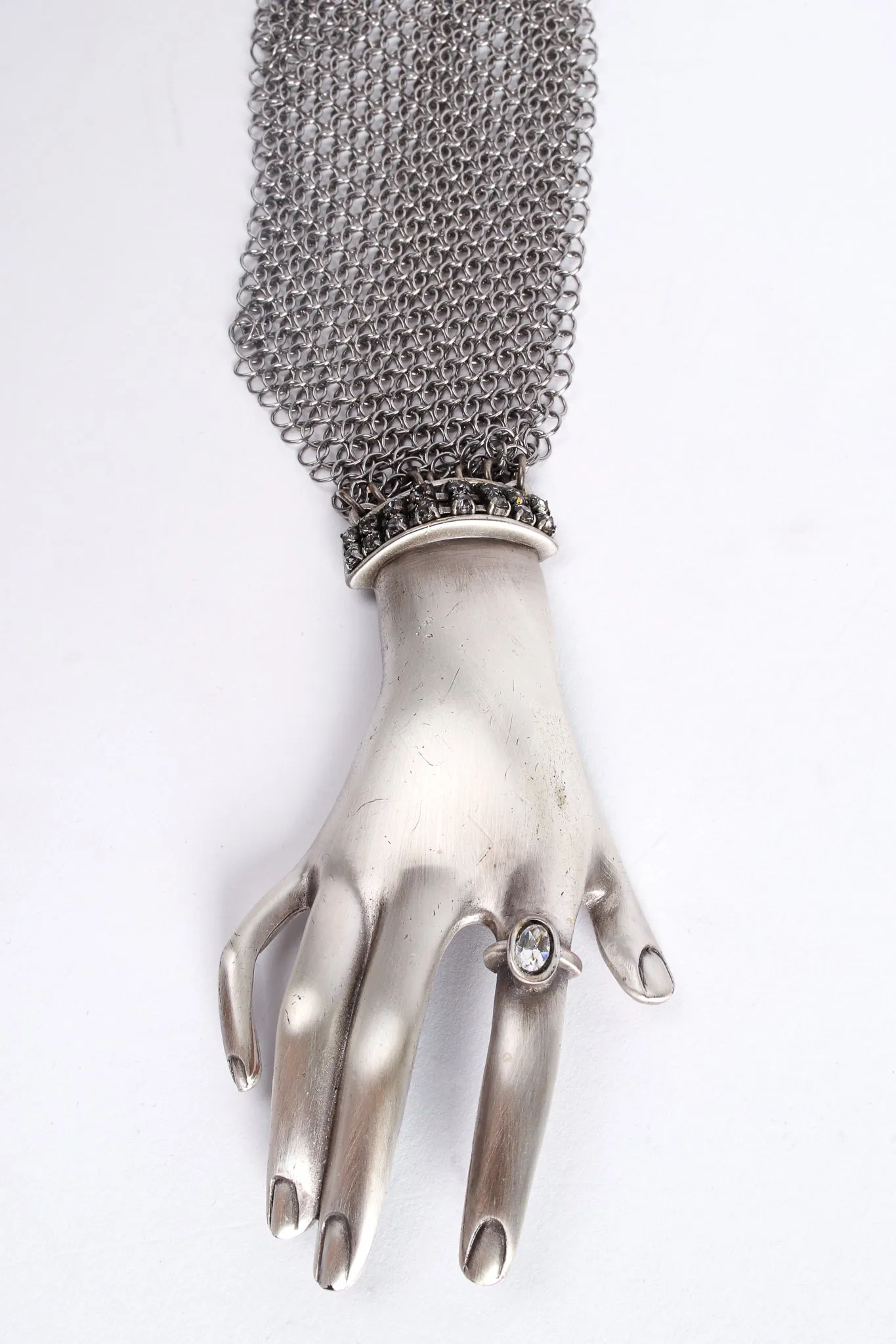 Pewter Hand Buckle Mesh Wrap Belt II
