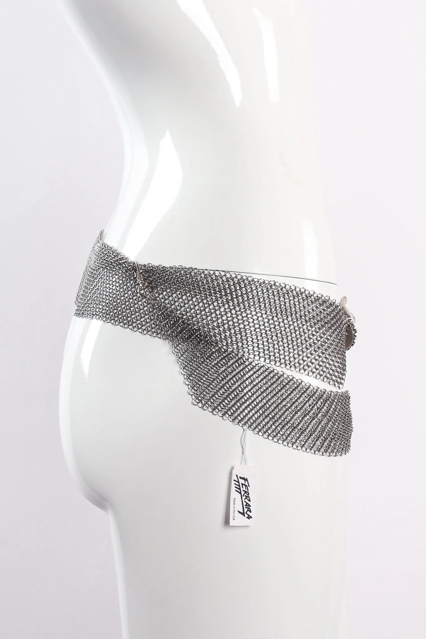 Pewter Hand Buckle Mesh Wrap Belt II