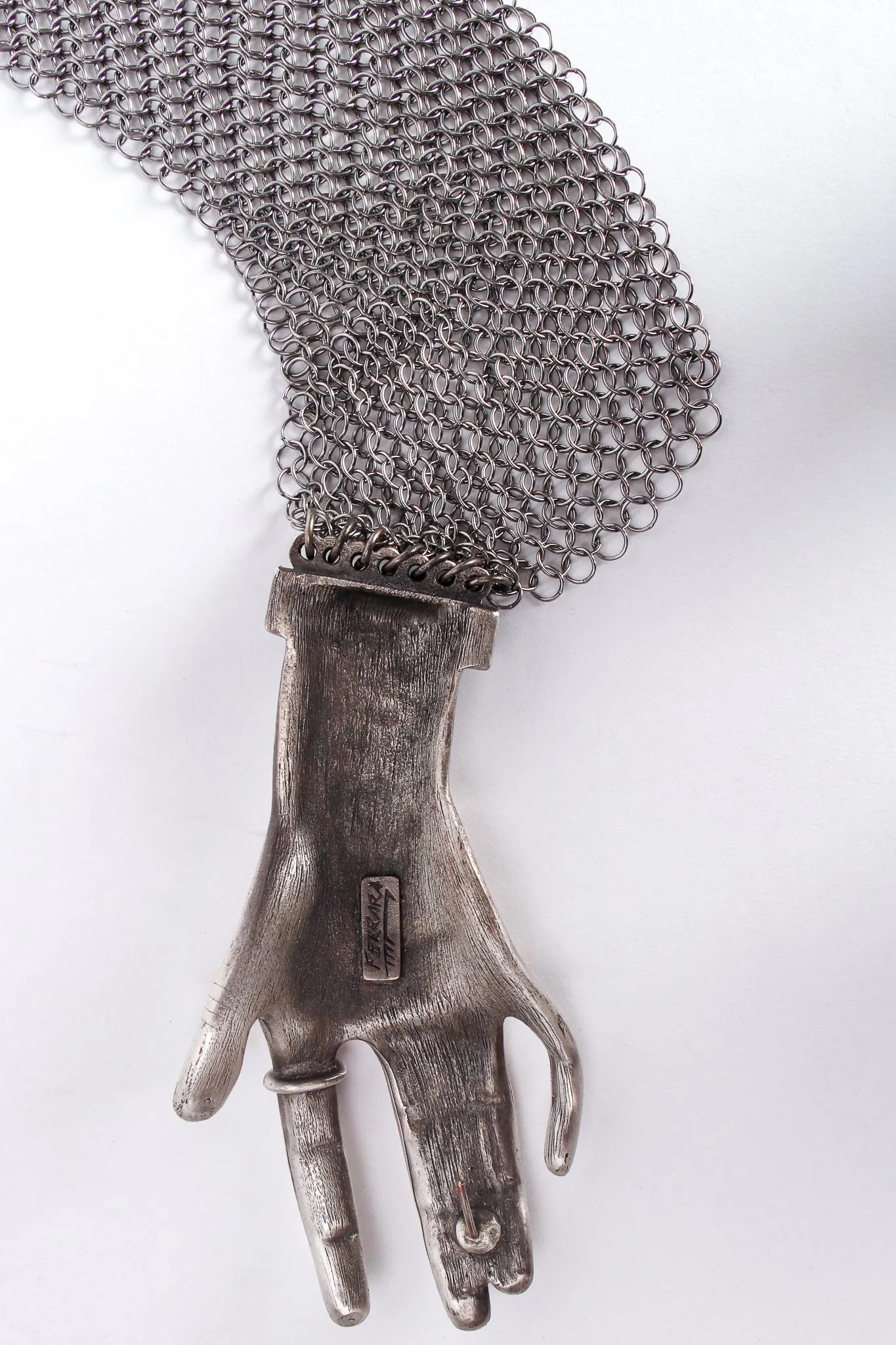 Pewter Hand Buckle Mesh Wrap Belt II