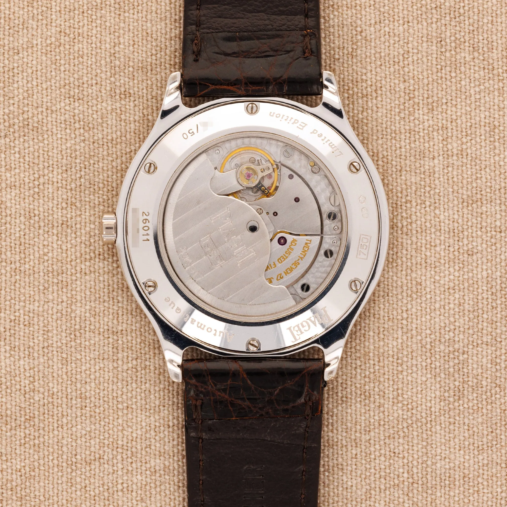 Piaget White Gold Lapis Lazuli Watch Ref. 26011