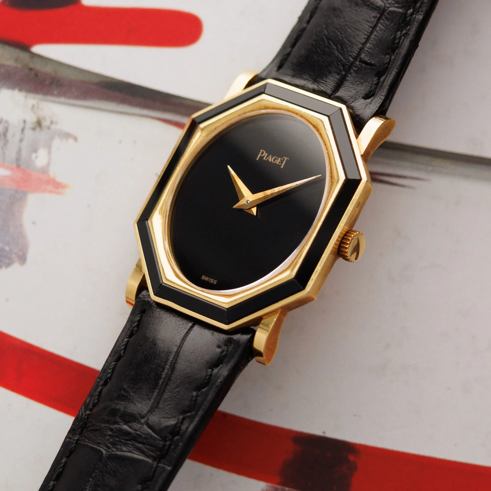Piaget Yellow Gold and Onyx Watch Ref. 9341
