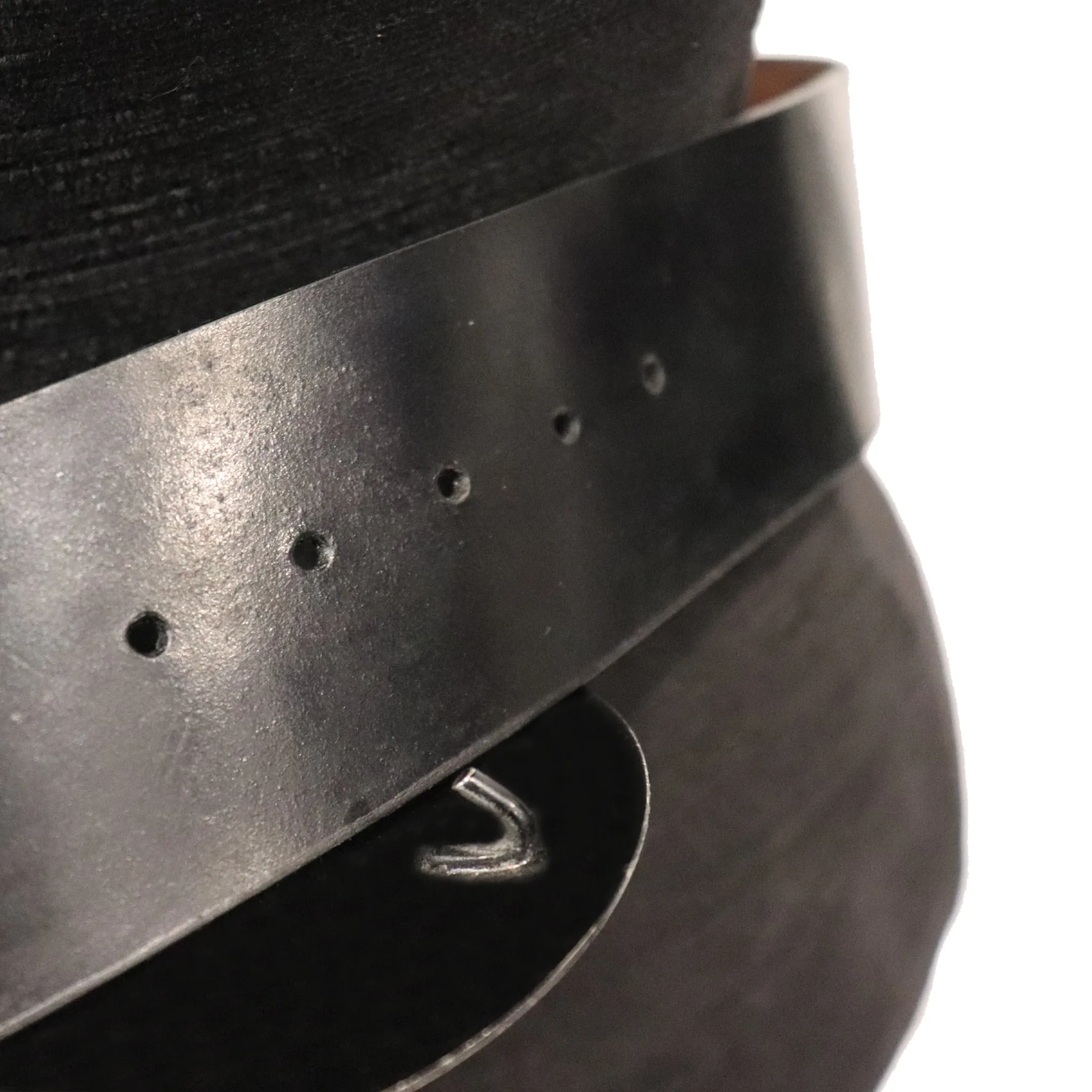 Pierre Cardin Black Belt W/ Silver Front Buckle