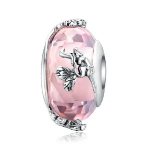 Pink Butterfly Murano Glass Beads