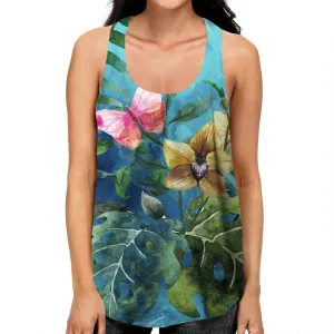 Pink Butterfly Racerback