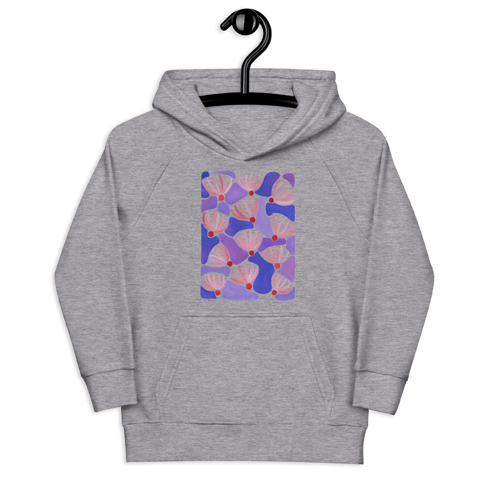 Pink Flowers - Kid's Eco Hoodie