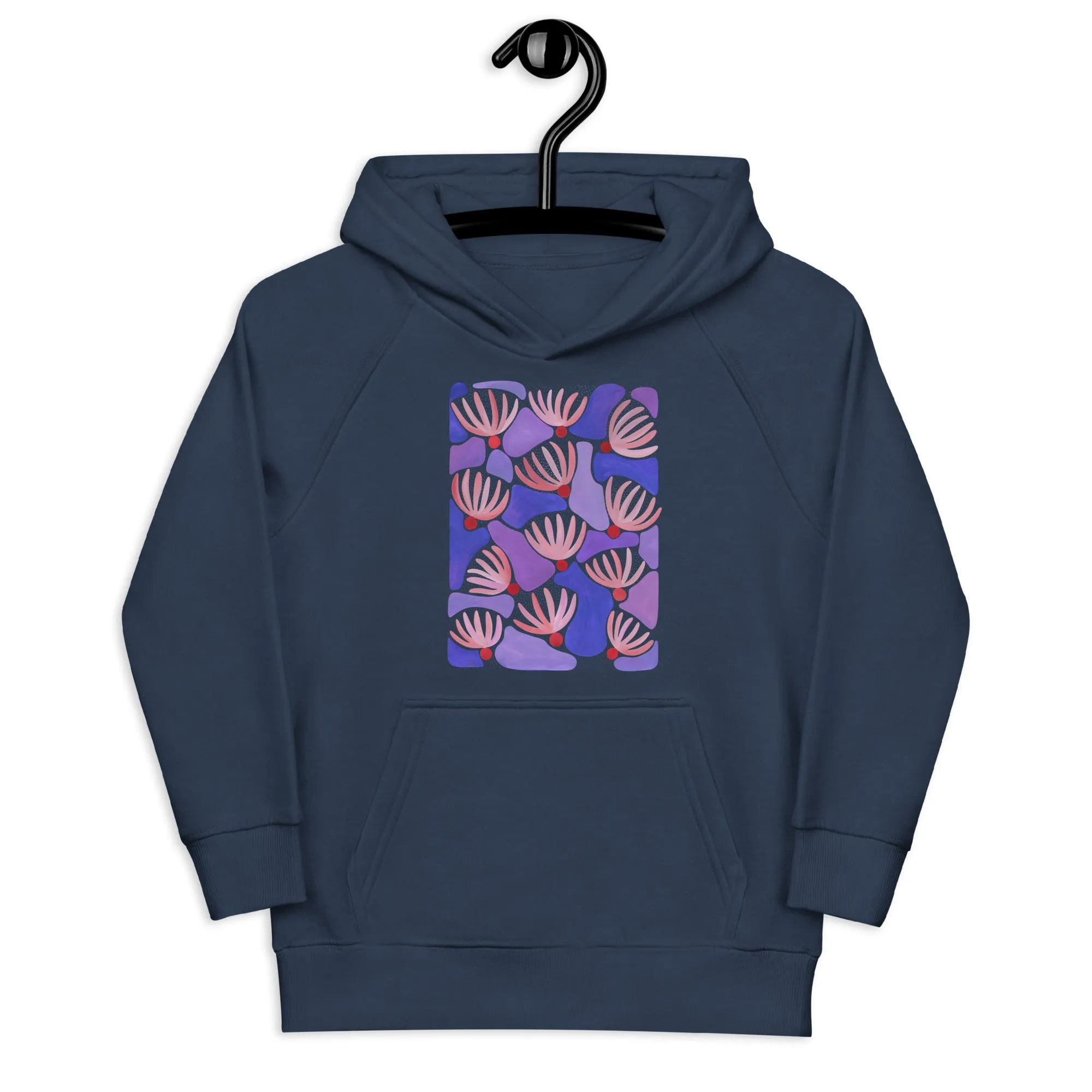 Pink Flowers - Kid's Eco Hoodie