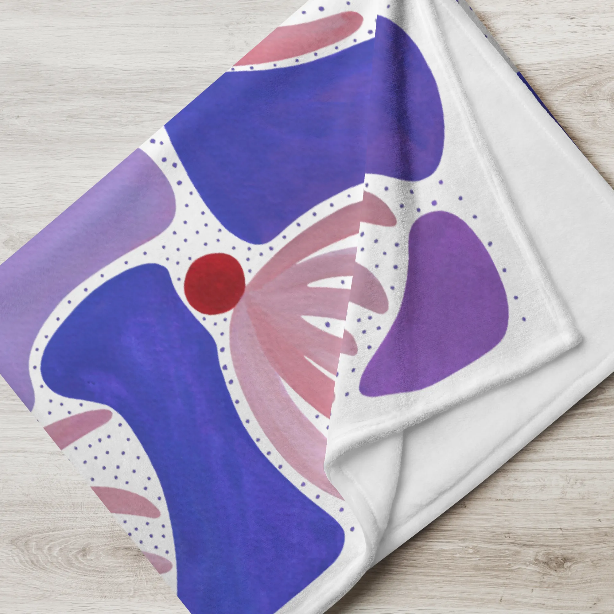 Pink Flowers - Throw Blanket