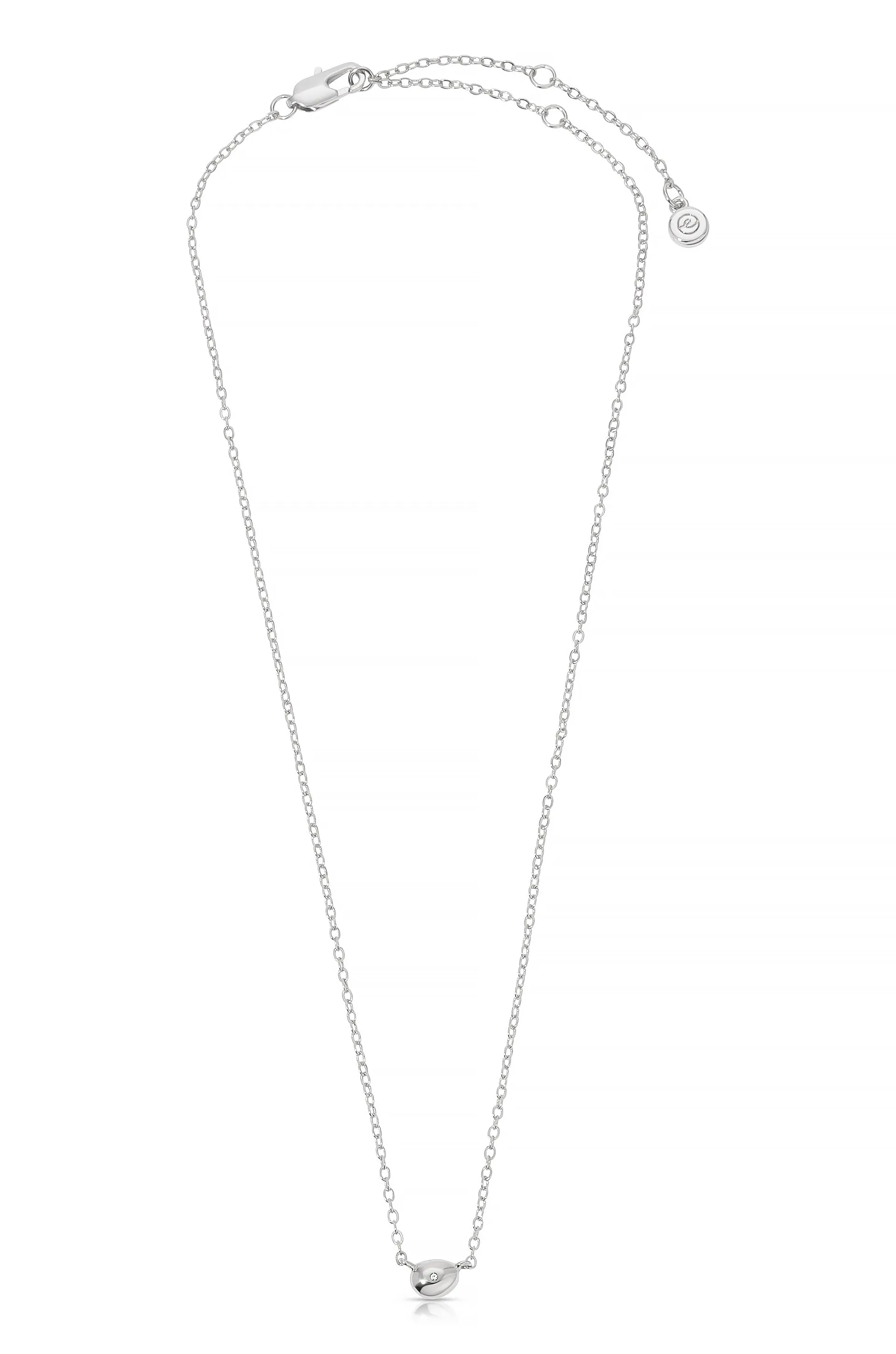 Polished Dainty Pebble Necklace