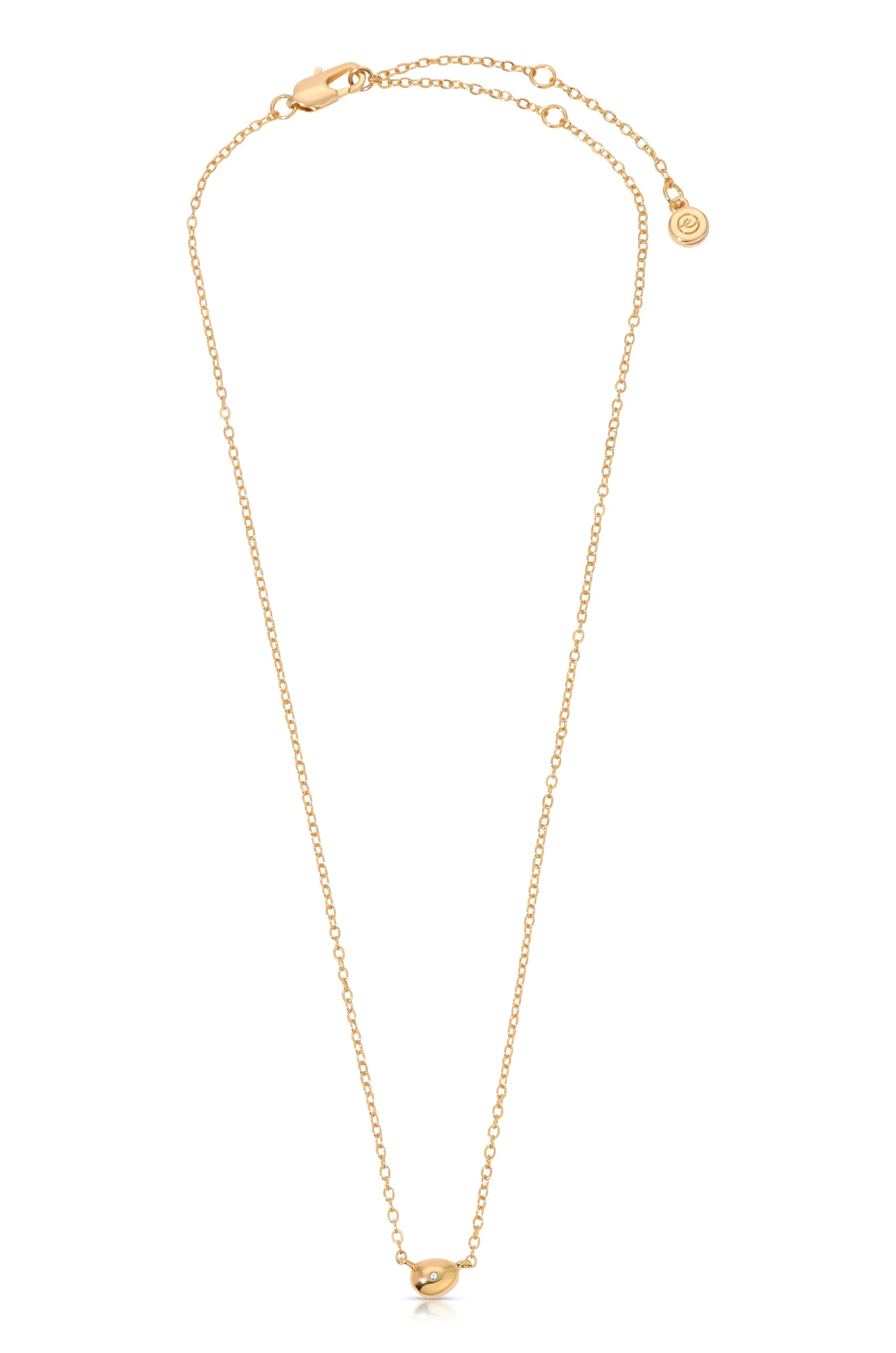 Polished Dainty Pebble Necklace