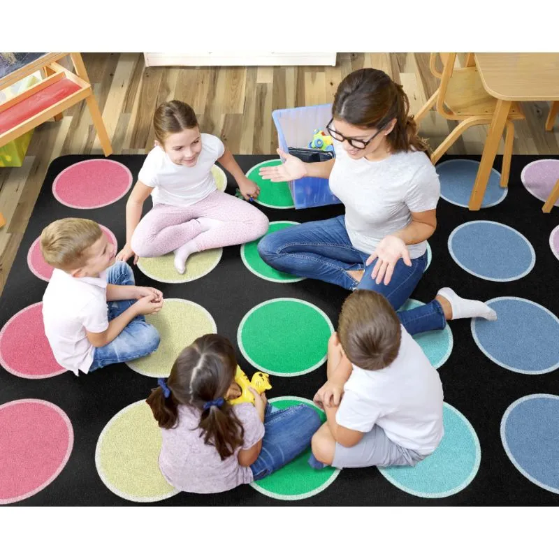 Pop of Color Dots Classroom Rug