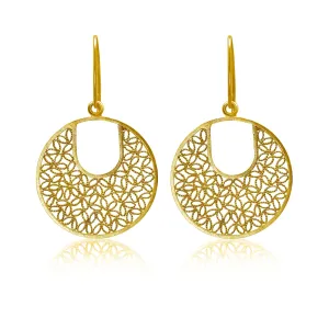 POPPY GOLD MEDIUM EARRINGS FILIGREE