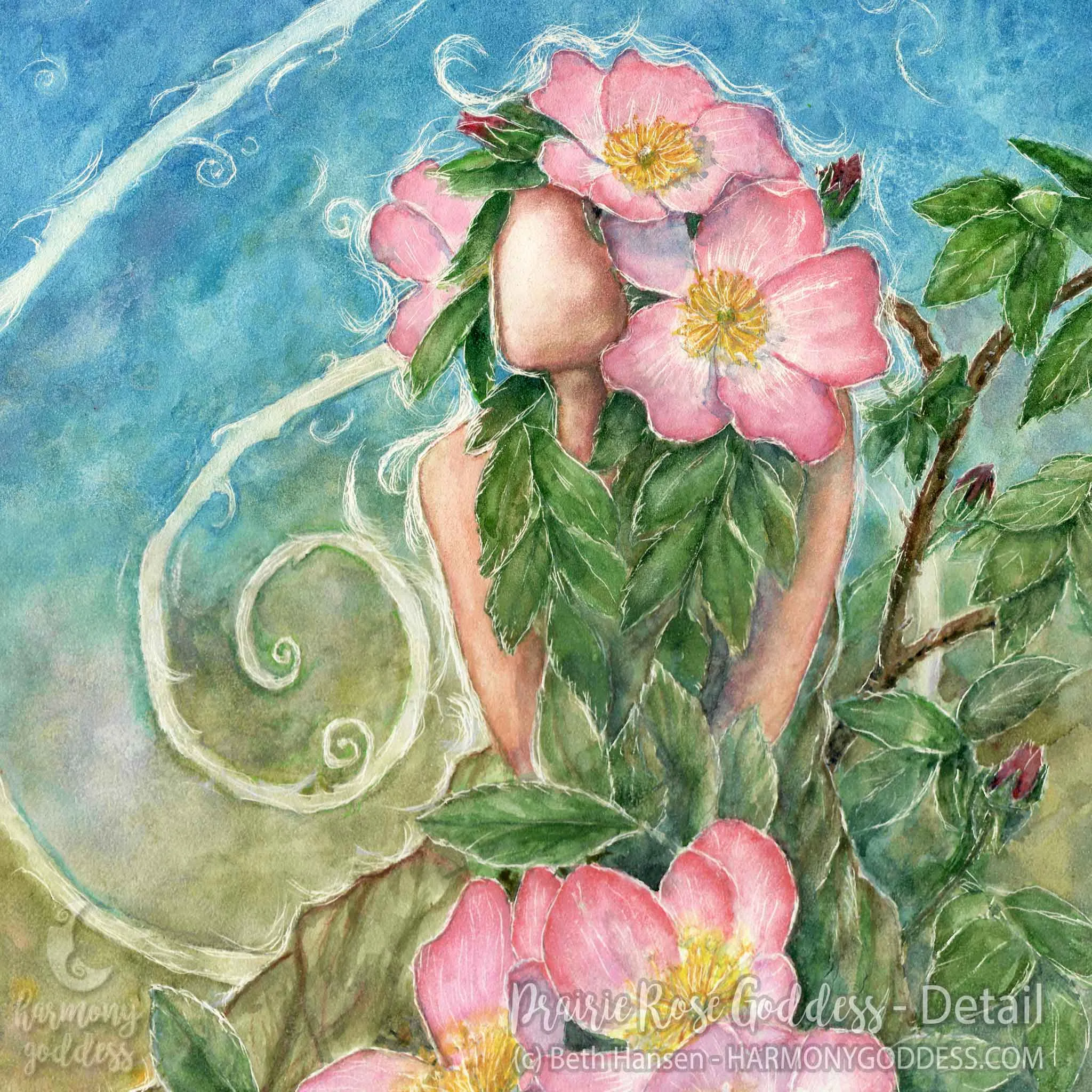 Prairie Rose Goddess Art Print