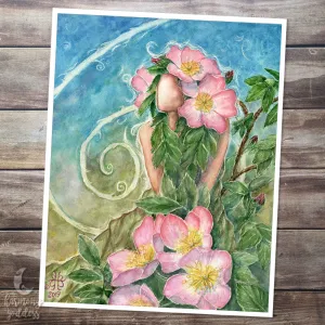 Prairie Rose Goddess Art Print