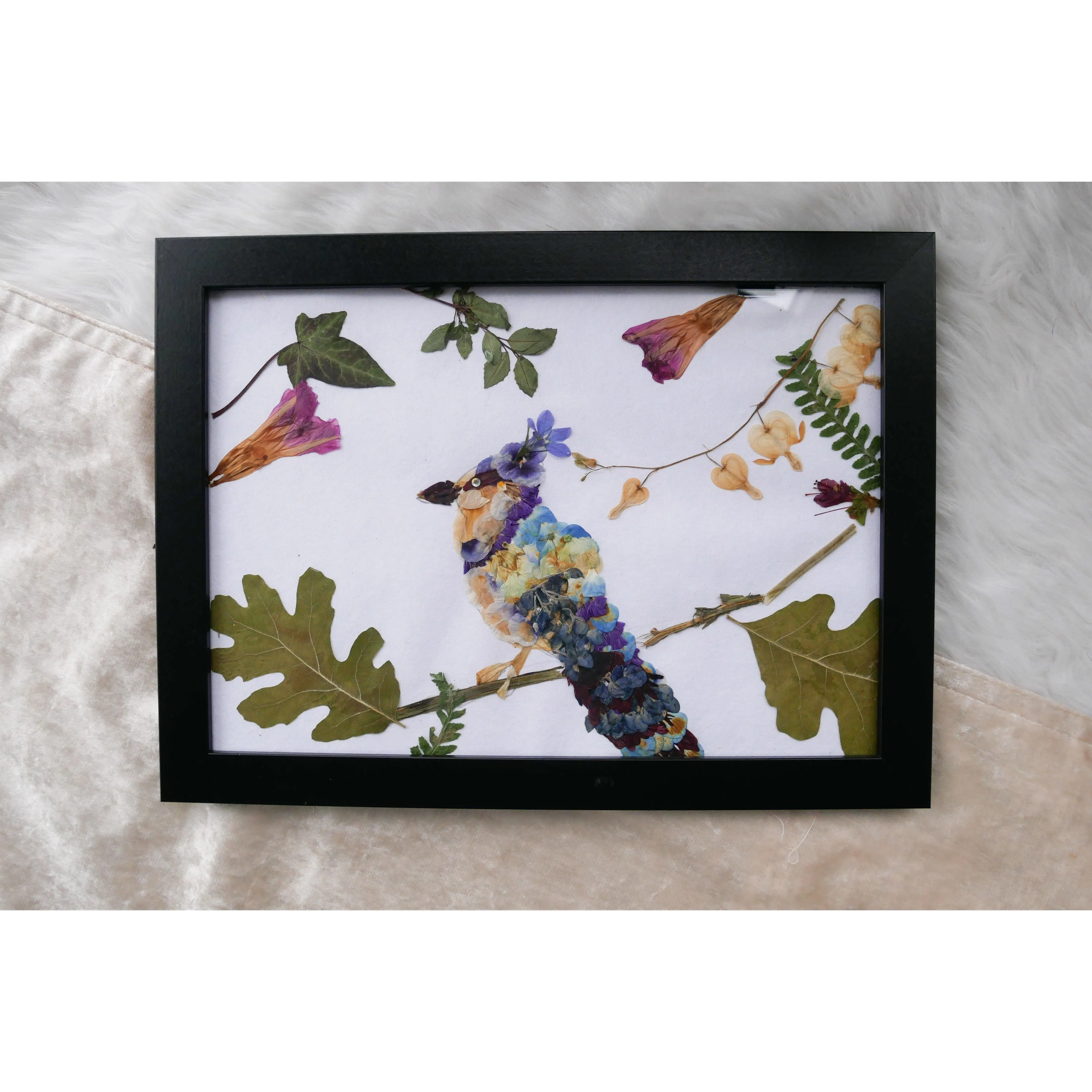 Pressed Blue Jay Art Print