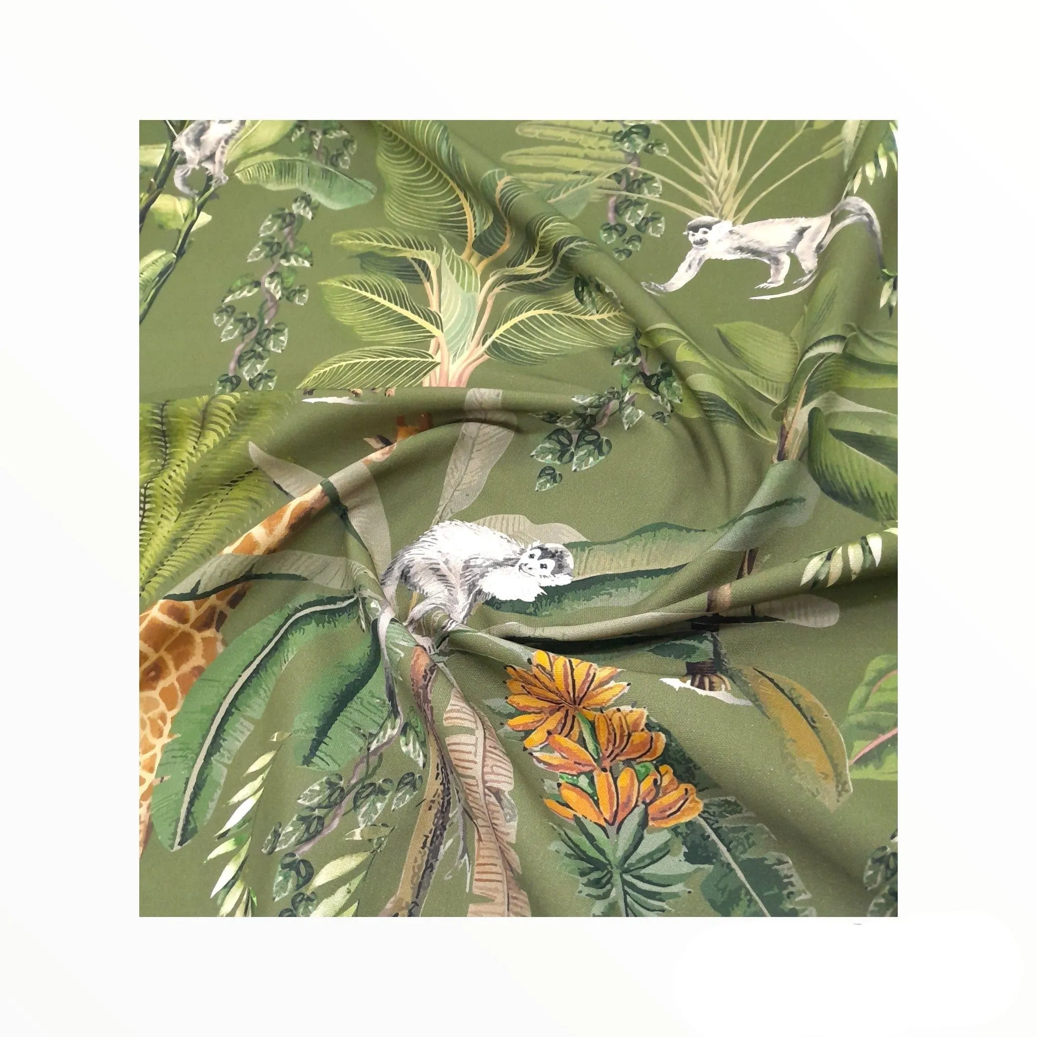 Printed Cotton Zambezi Green 140 cm