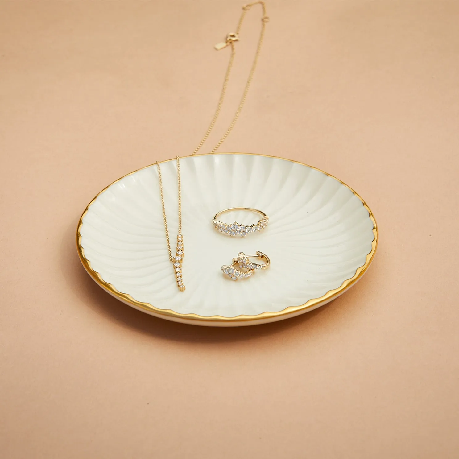 Prong Set Diamond Waterfall Necklace