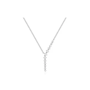 Prong Set Diamond Waterfall Necklace