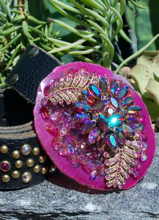 "Vintage Pink Belt & Buckle - Medium"