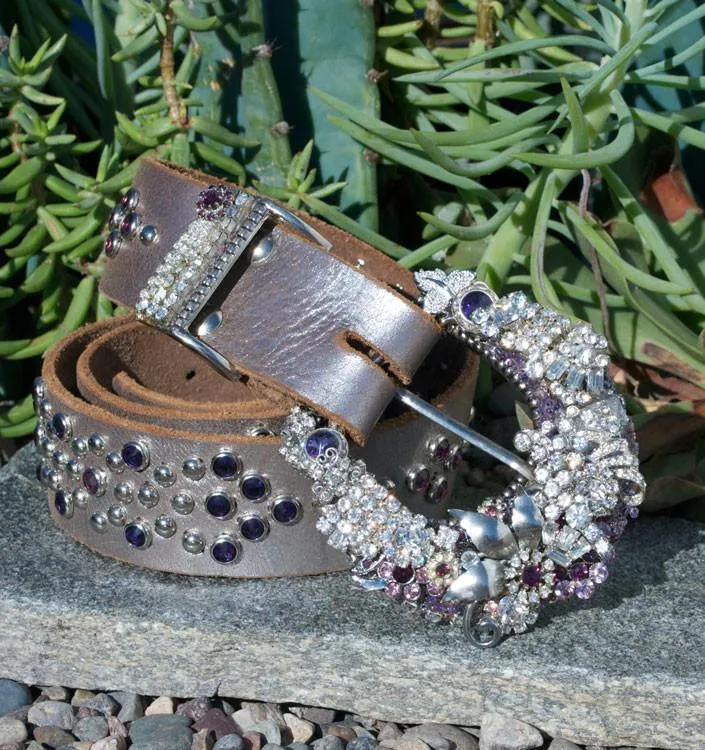 "Vintage Purple Cowgirl Belt & Buckle"