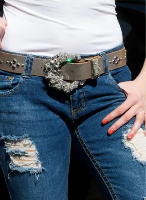 "Vintage Purple Cowgirl Belt & Buckle"