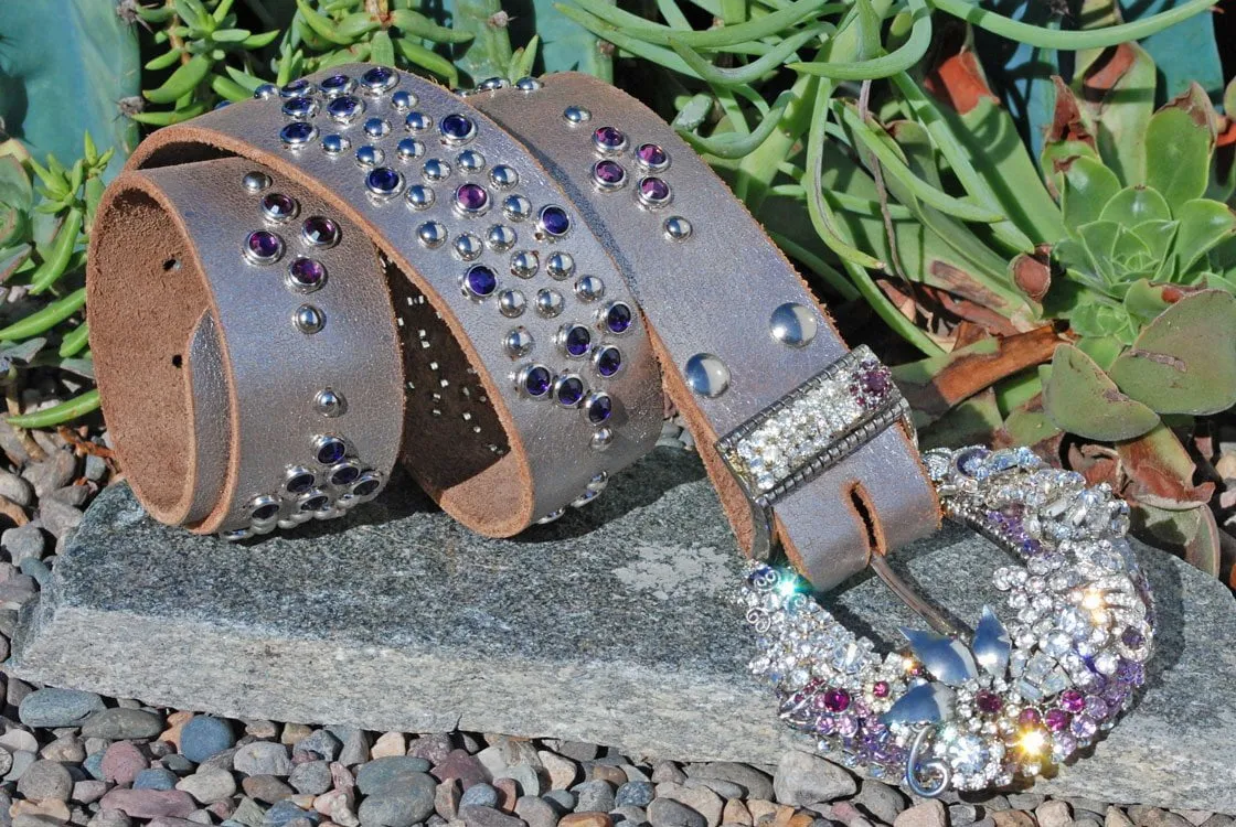 "Vintage Purple Cowgirl Belt & Buckle"