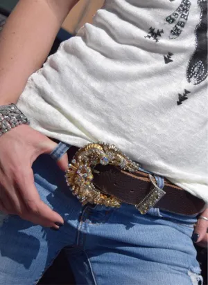 "Vintage Rodeo Belt & Buckle - Medium"