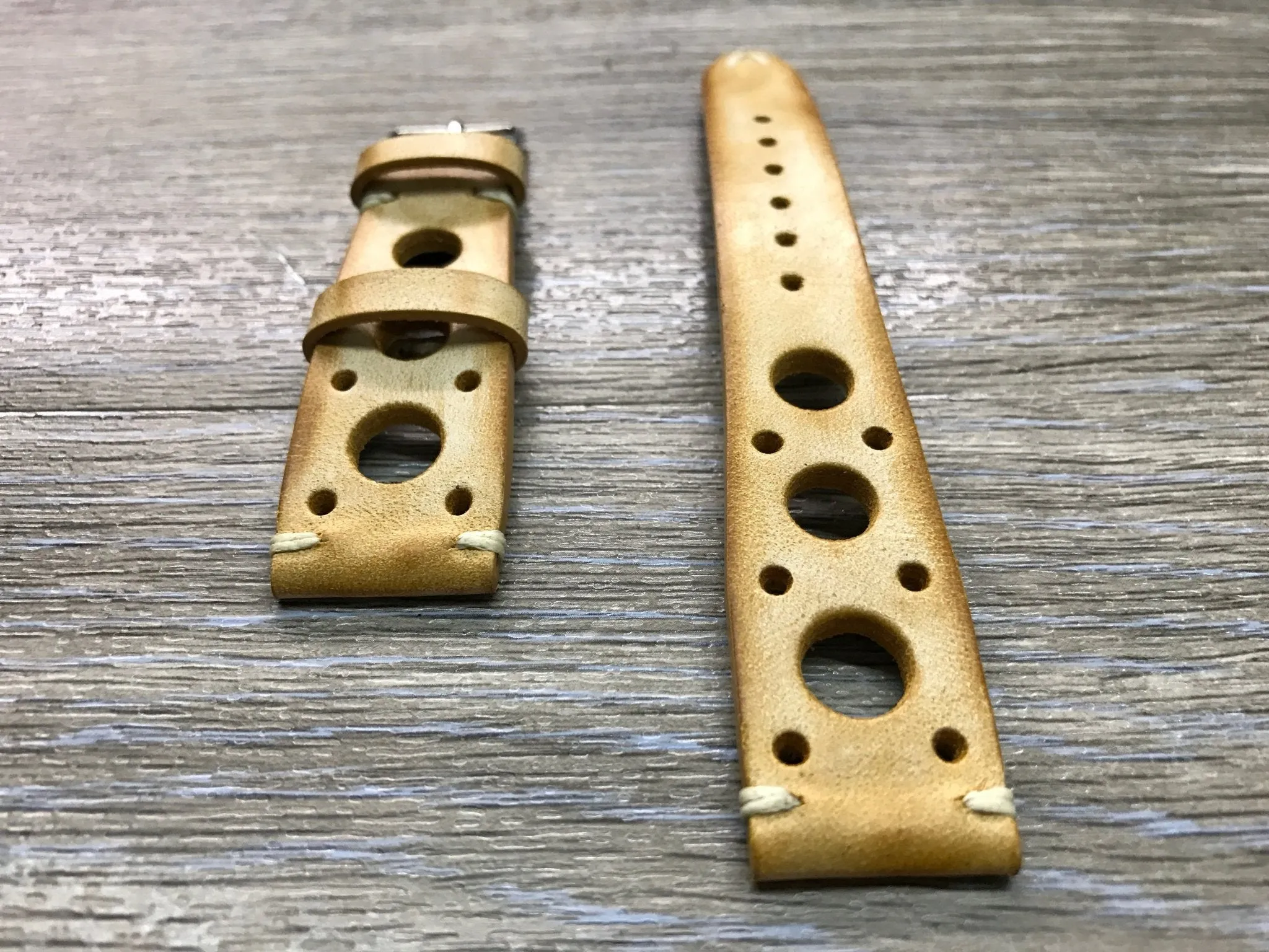 Racing Watch Straps, Leather watch band, Rally Watch straps, Vintage Beige watch band, 18mm 19mm 20mm Watch Straps, FREE SHIPPING