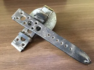 Rally & Racing Watch straps, Gray watch band, Leather watch Straps, 19mm watch strap, 18mm and 20mm watch band, FREE SHIPPING