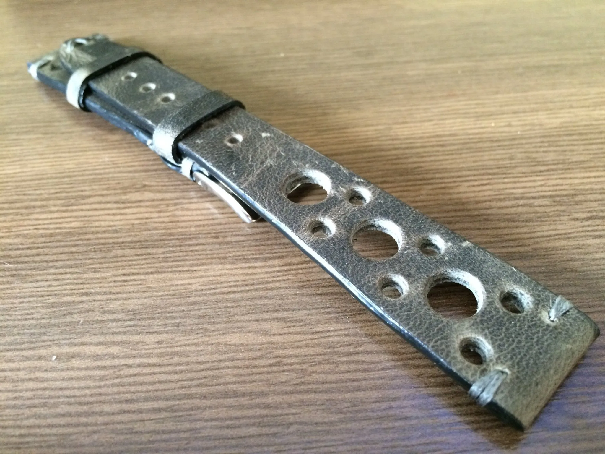 Rally & Racing Watch straps, Gray watch band, Leather watch Straps, 19mm watch strap, 18mm and 20mm watch band, FREE SHIPPING