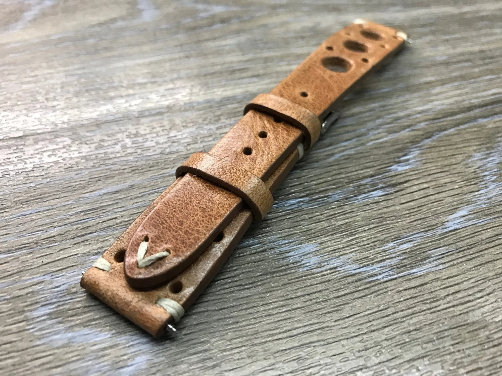 Rally & Racing Watch Straps, Leather watch band, Light Brown Watch Strap, Leather Watch Straps 20mm, 18mm, 19mm, FREE SHIPPING