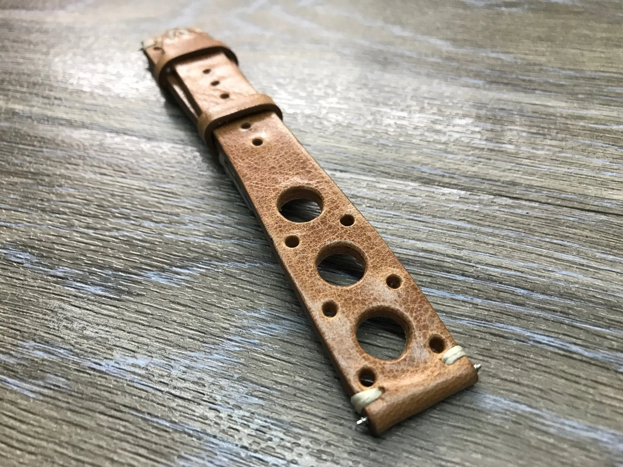 Rally & Racing Watch Straps, Leather watch band, Light Brown Watch Strap, Leather Watch Straps 20mm, 18mm, 19mm, FREE SHIPPING