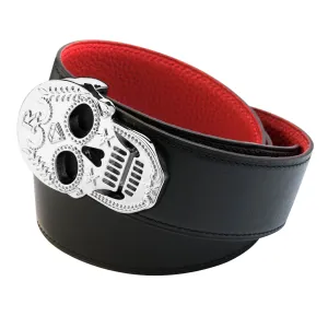 Rayal Reversible Calf Skin Belt-Silver Buckle