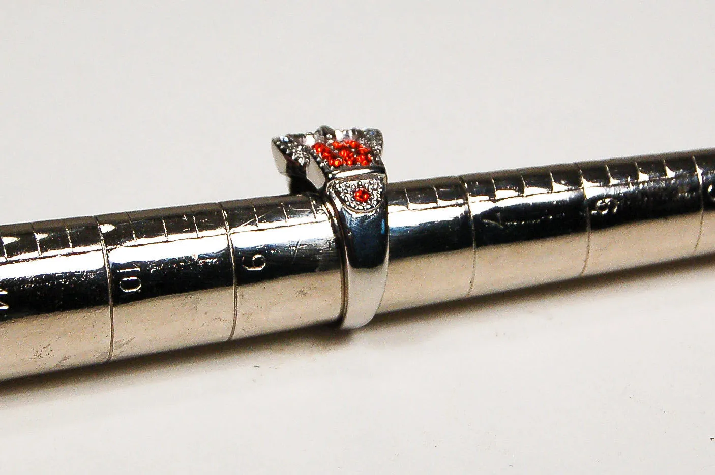 Red Rhinestone Buckle Ring
