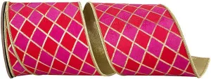 Reliant 4" Diamond Elite Metallic Outline: Hot Pink, Red, Gold (5 Yards) 94512W-474-10D