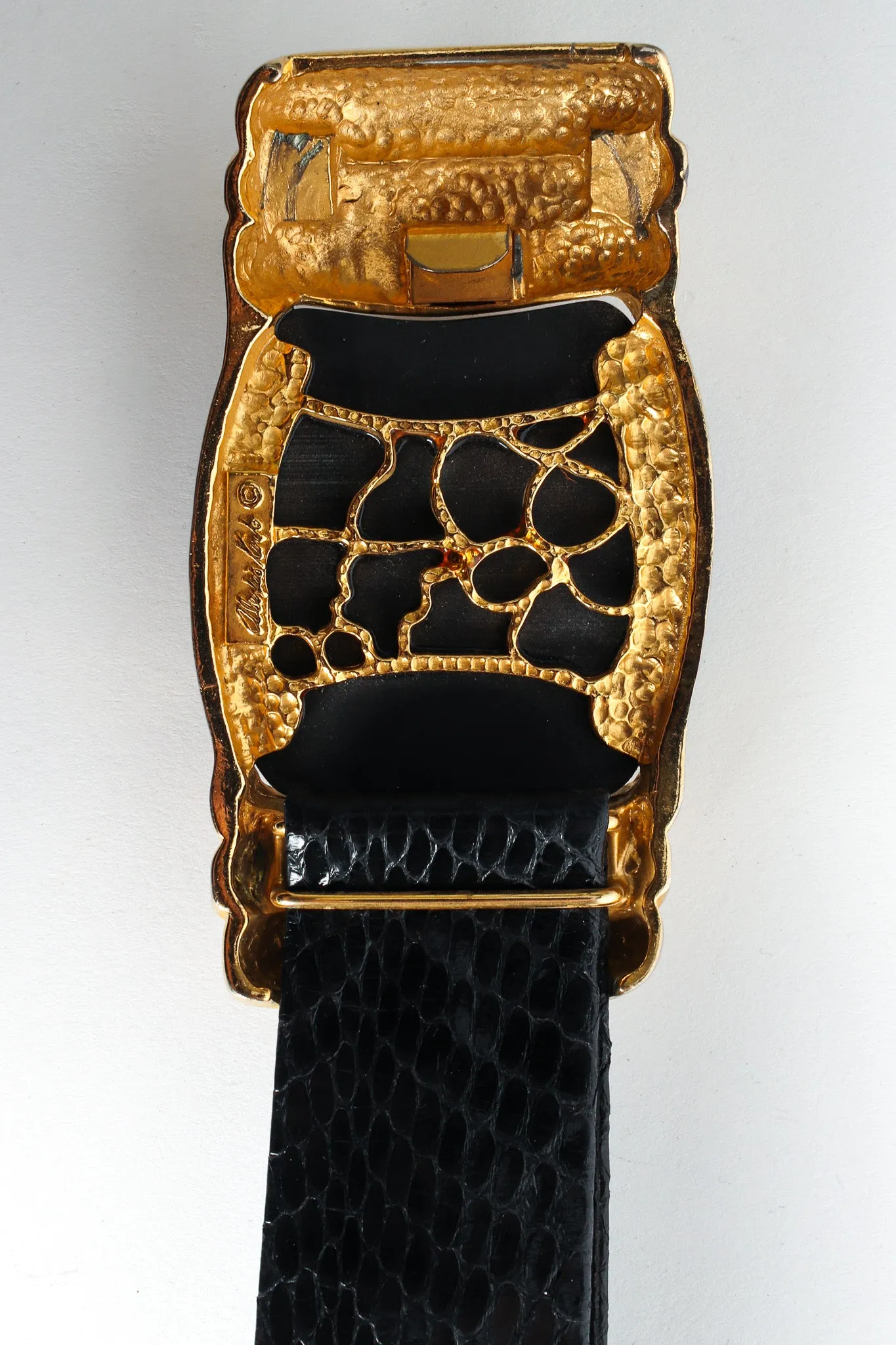 Reptile Blob Buckle Slide Belt