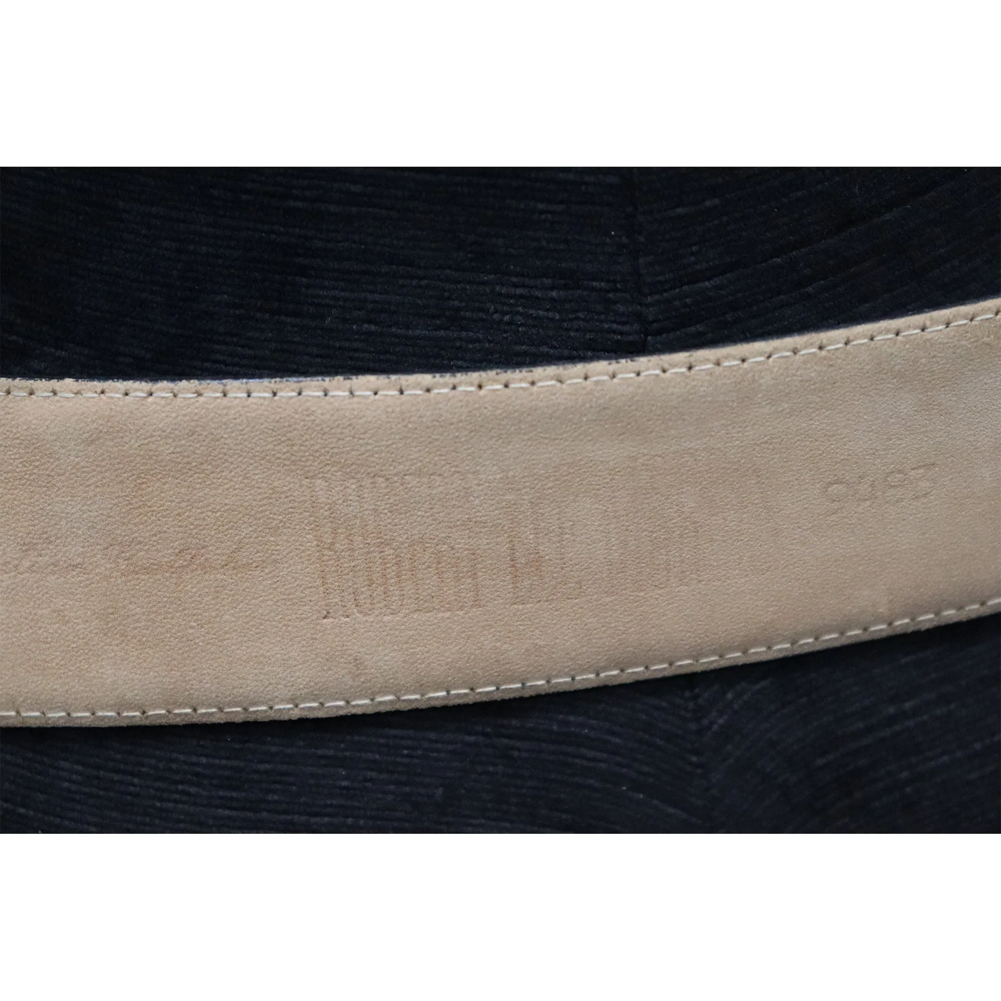 Robert Lee Black Leather Belt W/ Gold Buckle