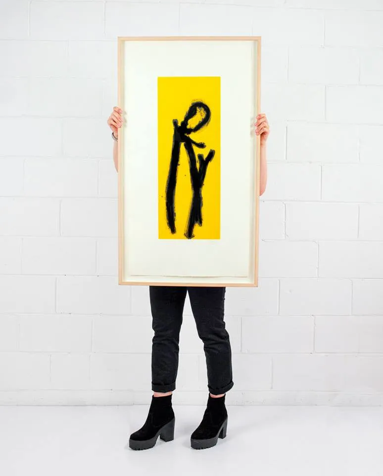 ROBERT MOTHERWELL "YELLOW CHORD" ETCHING, 1981