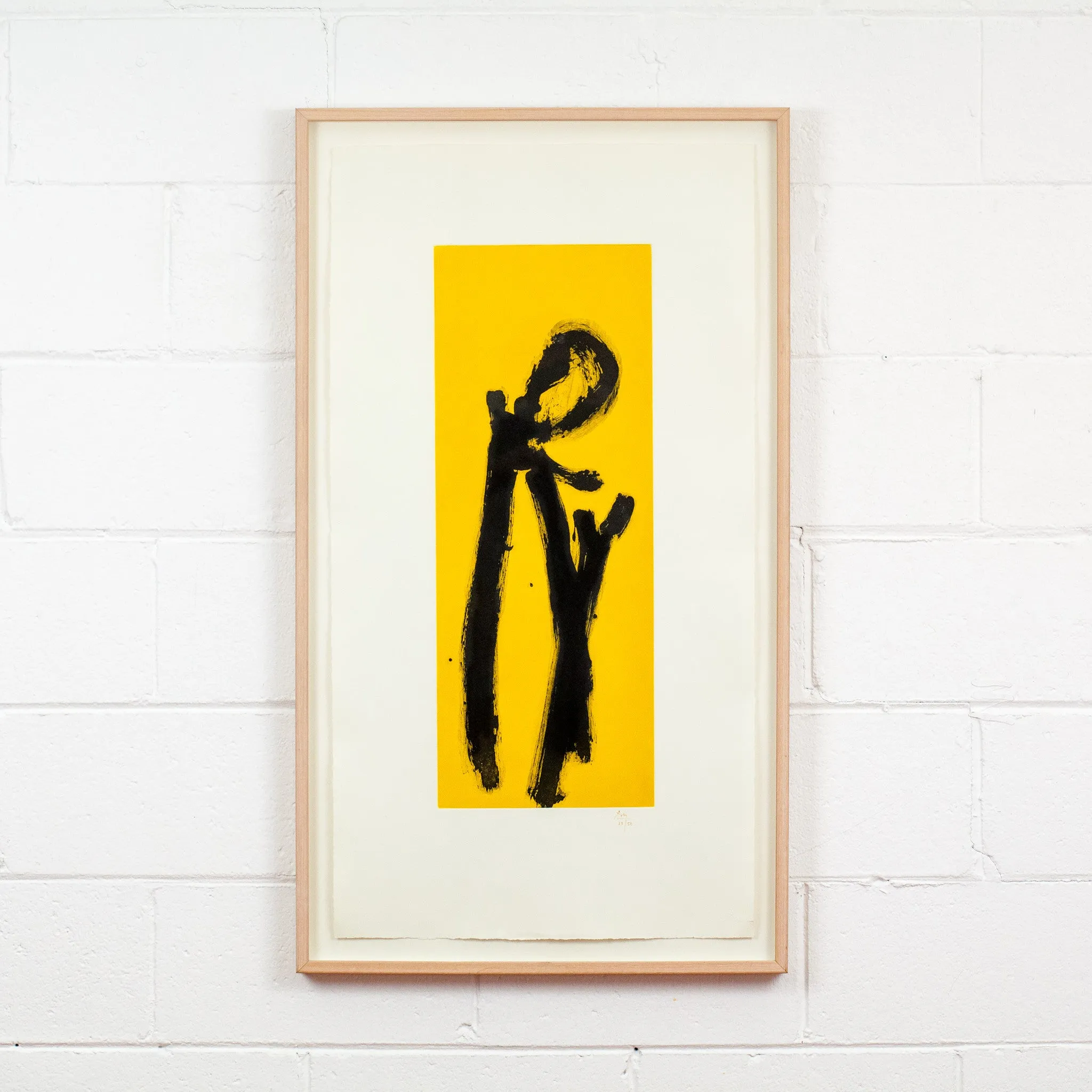 ROBERT MOTHERWELL "YELLOW CHORD" ETCHING, 1981
