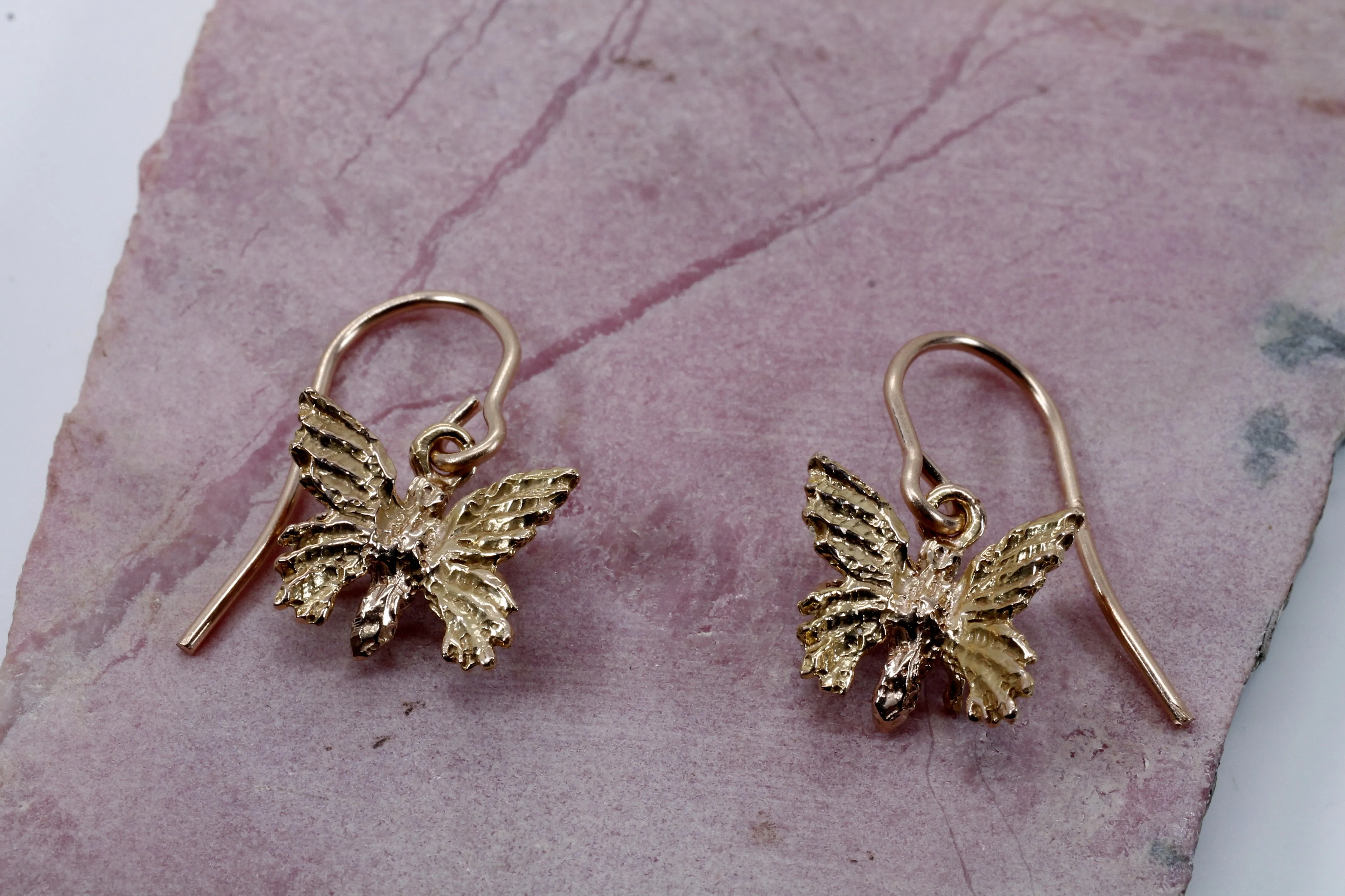 Rose Gold Butterfly Necklace and Earring Set
