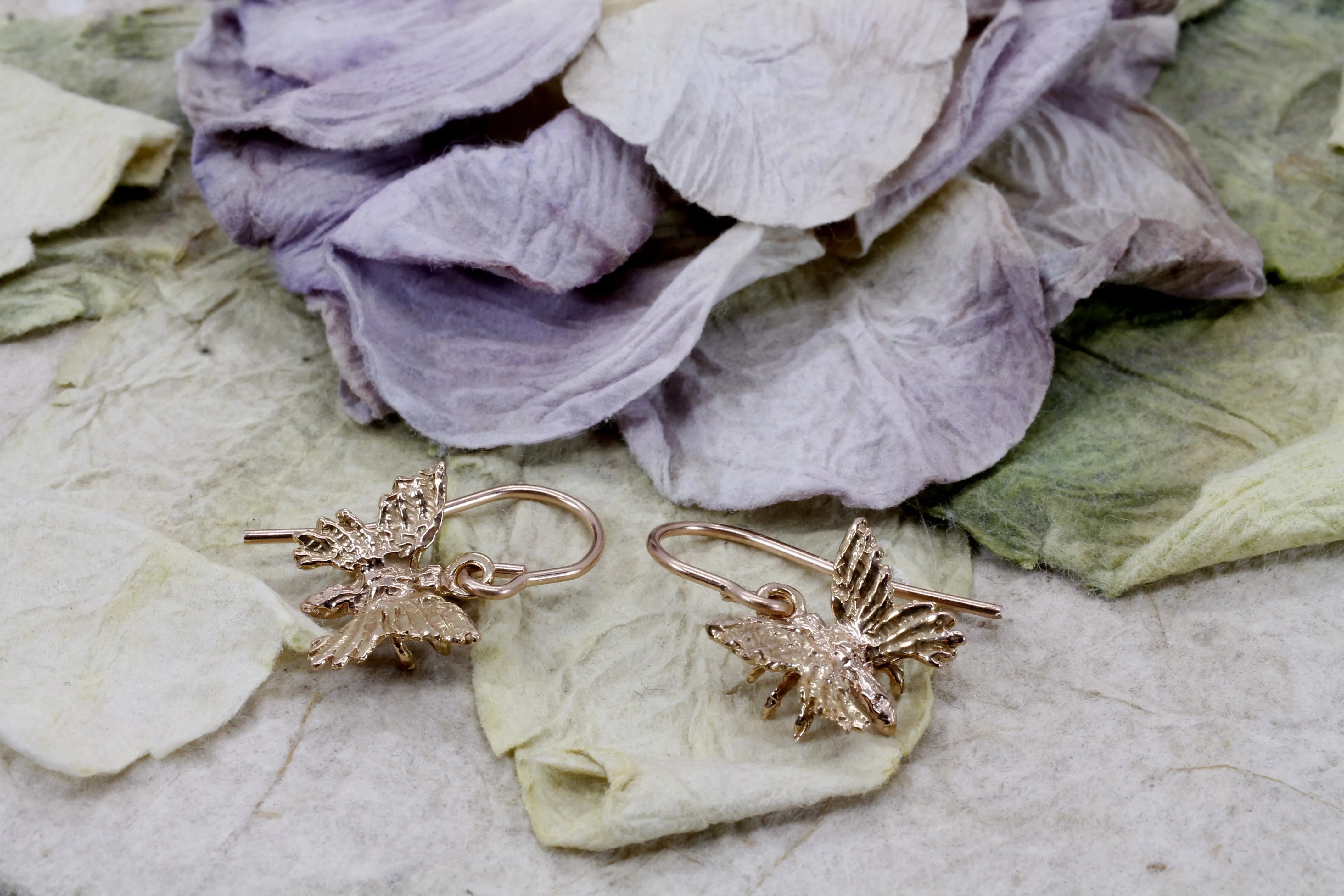 Rose Gold Butterfly Necklace and Earring Set