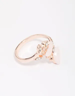 Rose Gold Butterfly Wrap Ring