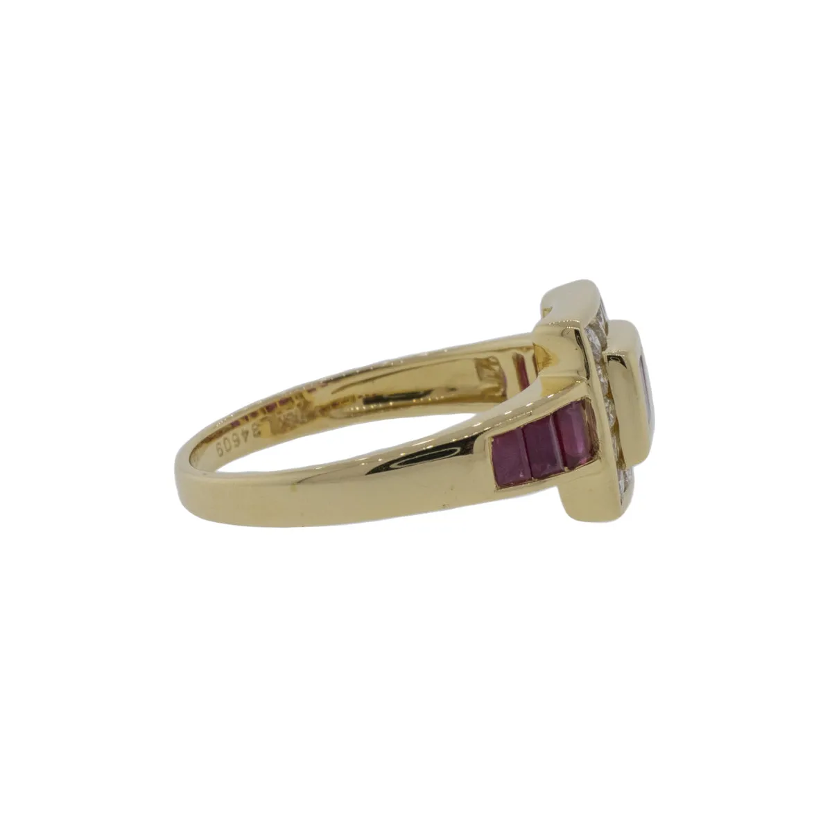 Ruby and Diamond Buckle Ring
